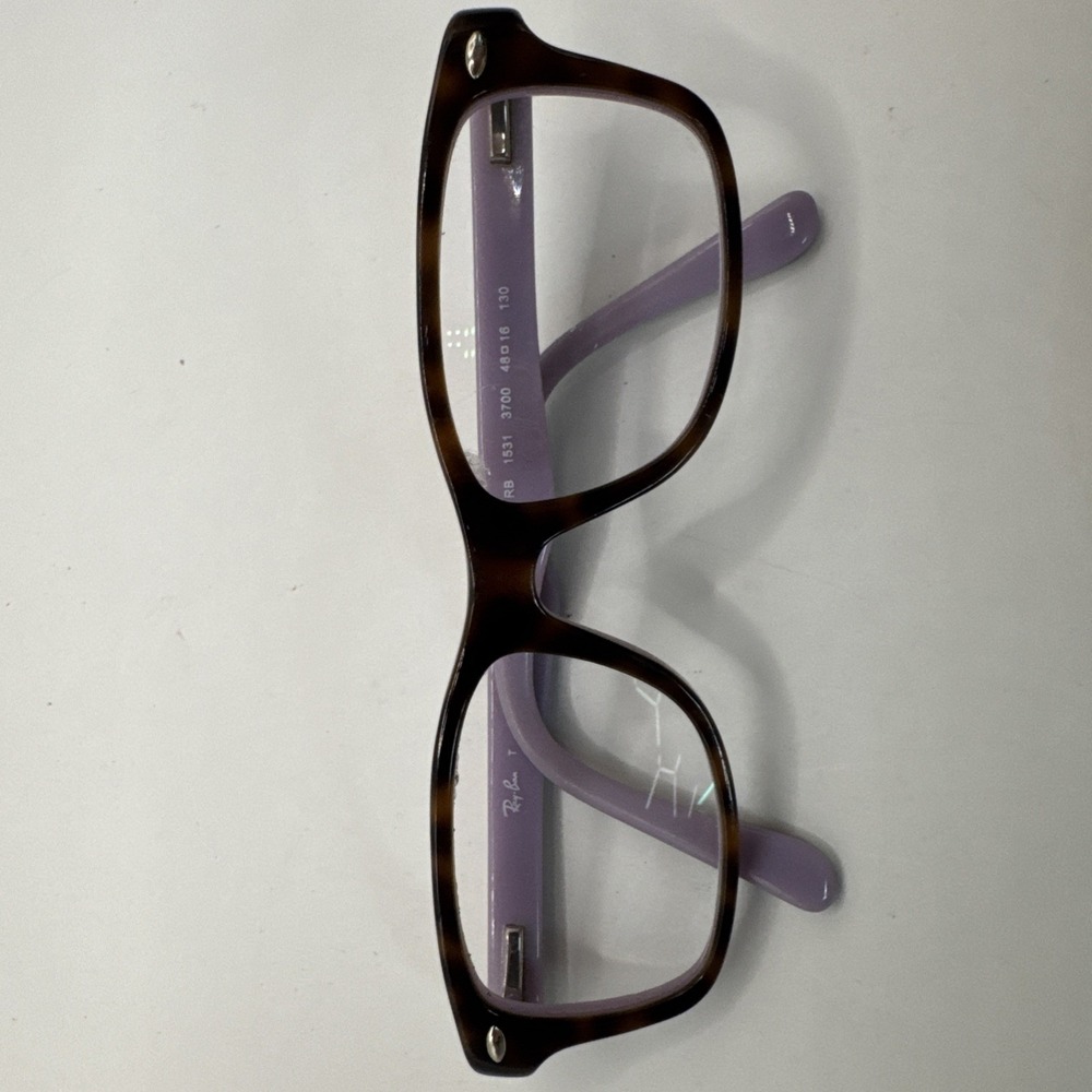 Ray-Ban‎ RB 1531 Eyeglass Frames 48-16-130 Purple Grey Rectangular *FRAMES ONLY*